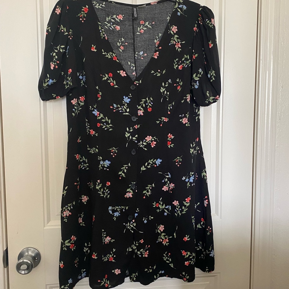 Flower button up dress